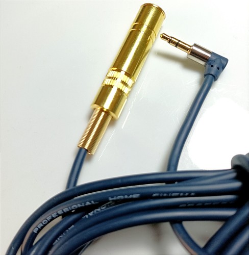 Winkel stecker 5mm klinke - winkel, 3,5mm